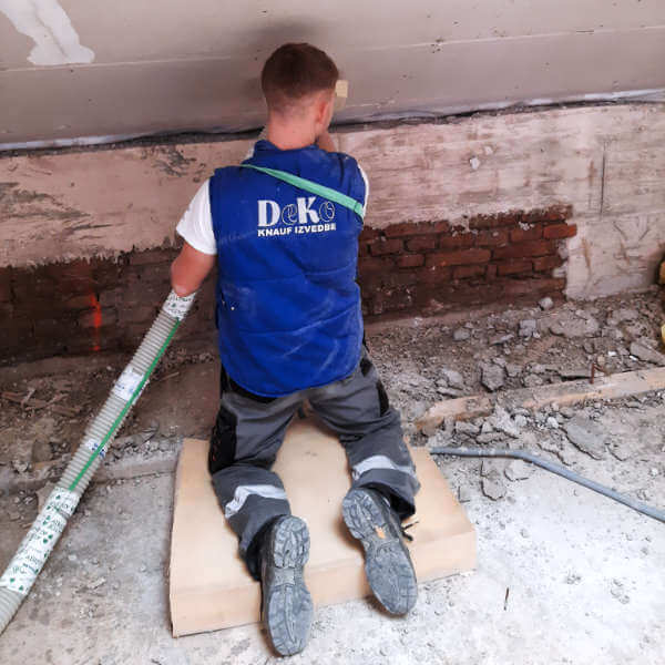 Priprava na vpihovanje izolacije